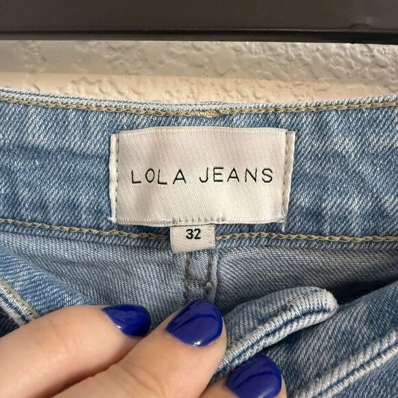 Lola Blue Flare Wide Leg Jeans - Picture 4 of 8